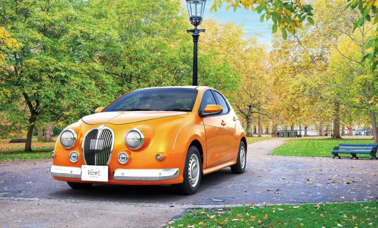 2023 mitsuoka viewt 3 شركة يابانية تطرح موديل جديد مبني على تويوتا يارس بتصميم مستوحى من سيارات جاكوار الكلاسيكية