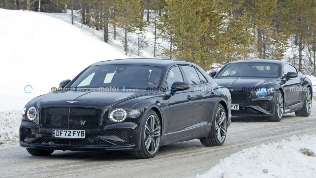 bentley flying spur v8 phev spy photo 13 بنتلي تختبر نسخة جديدة لفلاينج سبير بمحرك بورشه، قد تكون الأقوى في تاريخ الموديل