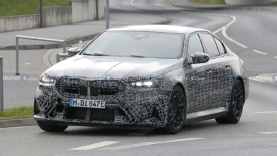 bmw m5 spy photos 2 بي ام دبليو تستعرض أداء M5 الجيل الجديد كلياً في مضمار نوربورغرينغ الألماني