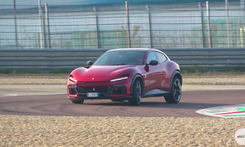 watch in awe how flat the ferrari purosangue suv munches on corners at fiorano 4 فيراري تستعرض أداء بوروسانجوي SUV الجديدة كلياً في مضمار إيطالي "فيديو"