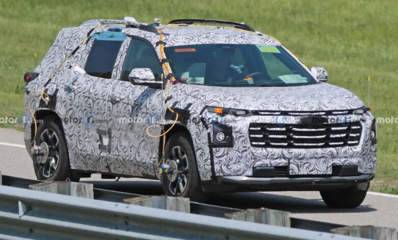 2025 chevrolet equinox spy shots 1 1 شيفروليه ايكوينوكس 2025 الجيل القادم يظهر أثناء اختباره بالشكل الإنتاجي