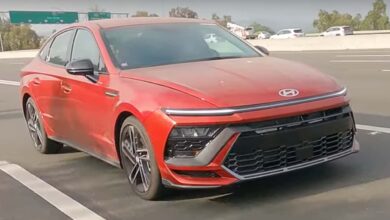 hyundai sonata n line spotted on us road هيونداي سوناتا N Line الرياضية الجديدة كلياً تظهر أثناء تجوالها في الشوارع الأمريكية بدون تمويهات