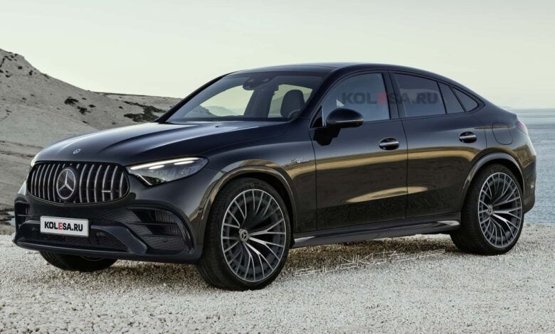 mercedes amg glc 63 coupe rendering هذا هو الشكل المتوقع لمرسيدس AMG GLC الرياضية الجديدة كلياً