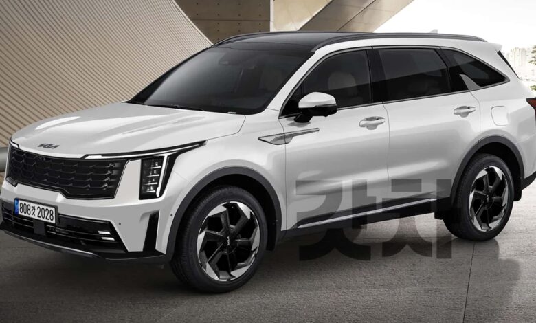 2024 kia sorento facelift rendering كيا سورينتو 2024 فيس ليفت الجديدة تظهر في أدق تصميم تخيلي لها حتى الآن