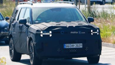 next gen hyundai santa fe spy photo 9 هيونداي سنتافي 2024 الجيل الجديد كلياً يظهر أثناء اختباره مع اقتراب التدشين الرسمي