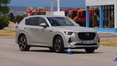 2023 mazda cx 60 moose test مازدا CX-60 الجديدة تتألق في اختبار الثبات الأوروبي