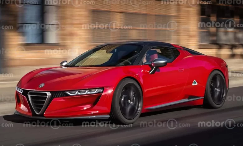 2024 alfa romeo supercar rendering الفاروميو سوبركار الجديدة كلياً: موعد التدشين والمواصفات المتوقعة