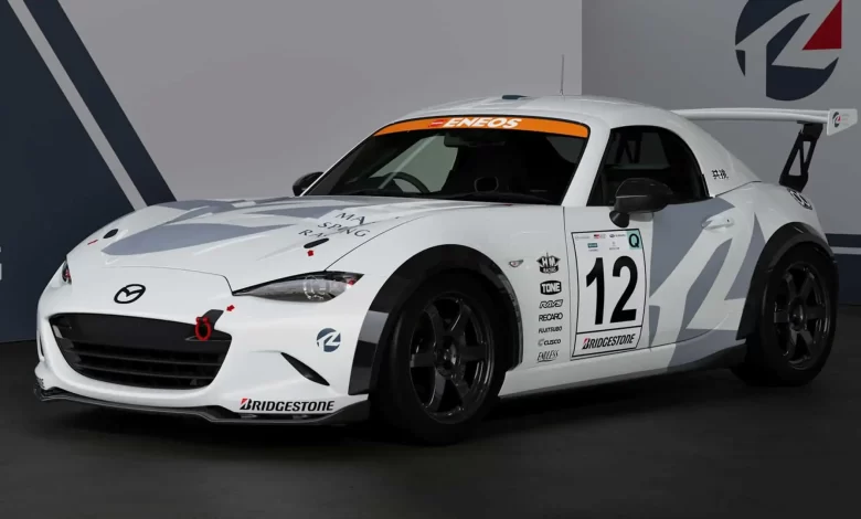 mazda spirit racing roadster cnf concept مازدا تطور نسخة MX-5 مياتا رياضية جديدة جاهزة للسباقات بالوقود الصناعي الثوري