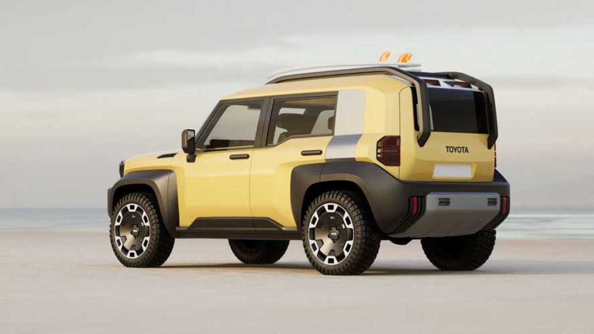 toyota compact cruiser ev cgi on the beach تويوتا تسجل اسم "لاند هوبر" في اليابان للاستخدام التجاري لموديل جديد كلياً