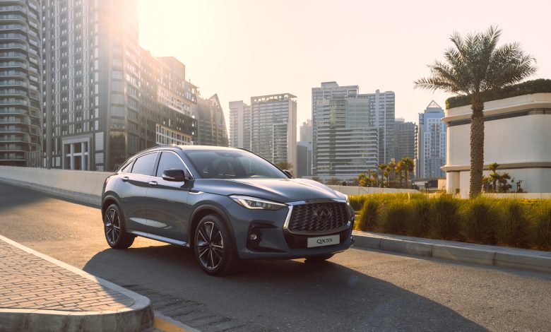 Infiniti QX55 Front إنفينيتي QX55 للعام 2024 ترسي معايير جديدة للسيارات في المنطقة