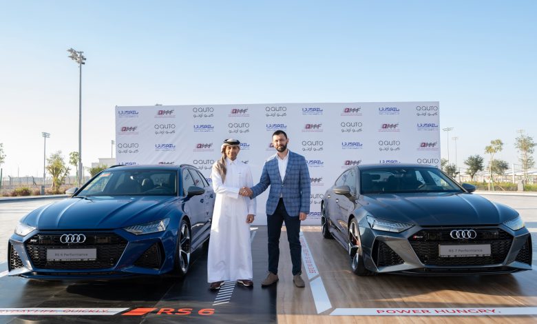 RS models handover 1 حلبة لوسيل الدولية تستقبل سيارتي RS 6 Performance و RS 7 Performance من كيو أوتو ذ.م.م بعد عقد الشراكة الرسمية بينهما