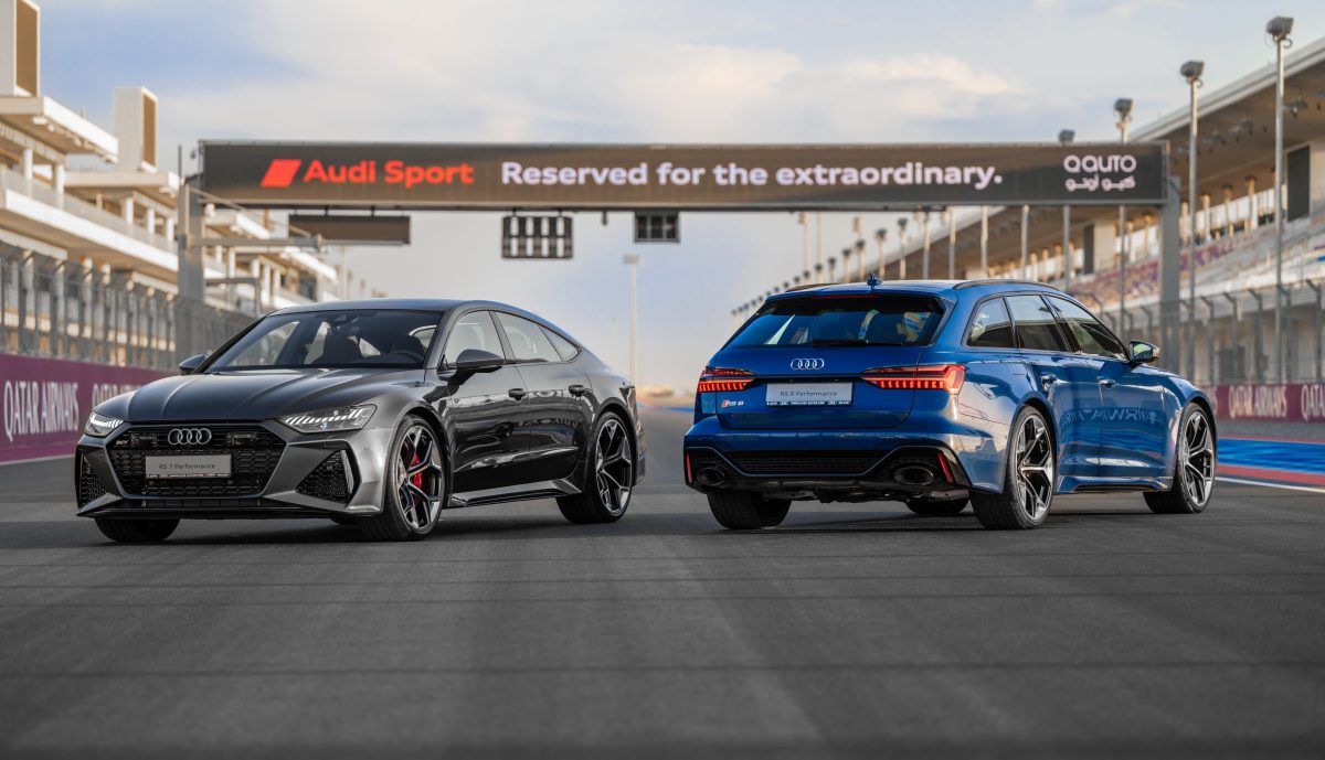 RS models handover 2 حلبة لوسيل الدولية تستقبل سيارتي RS 6 Performance و RS 7 Performance من كيو أوتو ذ.م.م بعد عقد الشراكة الرسمية بينهما