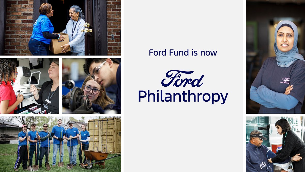 FordPhilanthropyAnncmnt Screen 1920x1080 صندوق فورد يعيد تسمية علامته التجارية إلى فورد للأعمال الخيرية