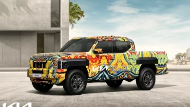 Image Kia unveils unique camouflage for its Tasman pickup truck 1 ssict 1200 800 1200x640 1 كيا تكشف عن تصميم فريد لتمويه شاحنة "كيا تاسمان بيك أب" الأولى من نوعها