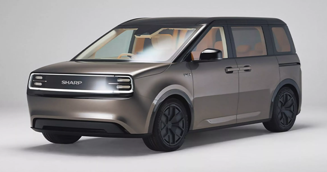 شركة شارب اليابانية تكشف عن نموذج سيارة كهربائية بتحالف مع فوكسكون شركة شارب اليابانية