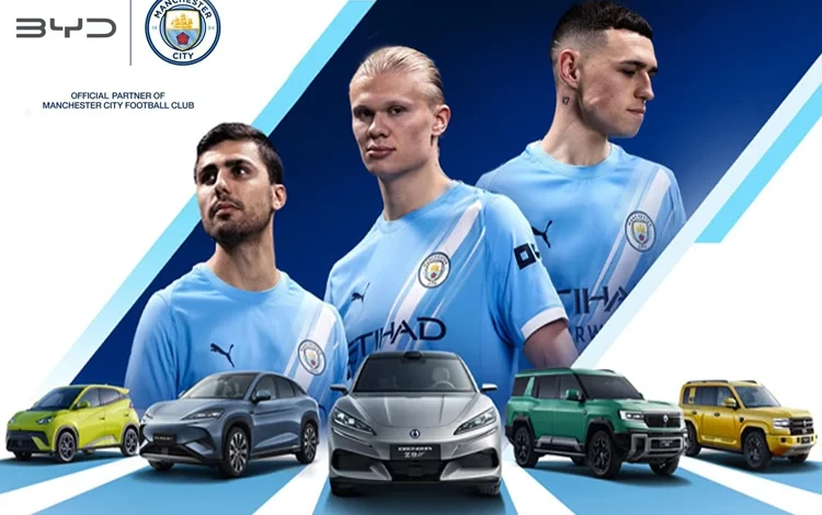 BYD تدخل ملعب الأبطال: شراكة رسمية لتزويد نادي مانشستر سيتي بالسيارات الكهربائية 2 5 BYD تدخل ملعب الأبطال: شراكة رسمية لتزويد نادي مانشستر سيتي بالسيارات الكهربائية