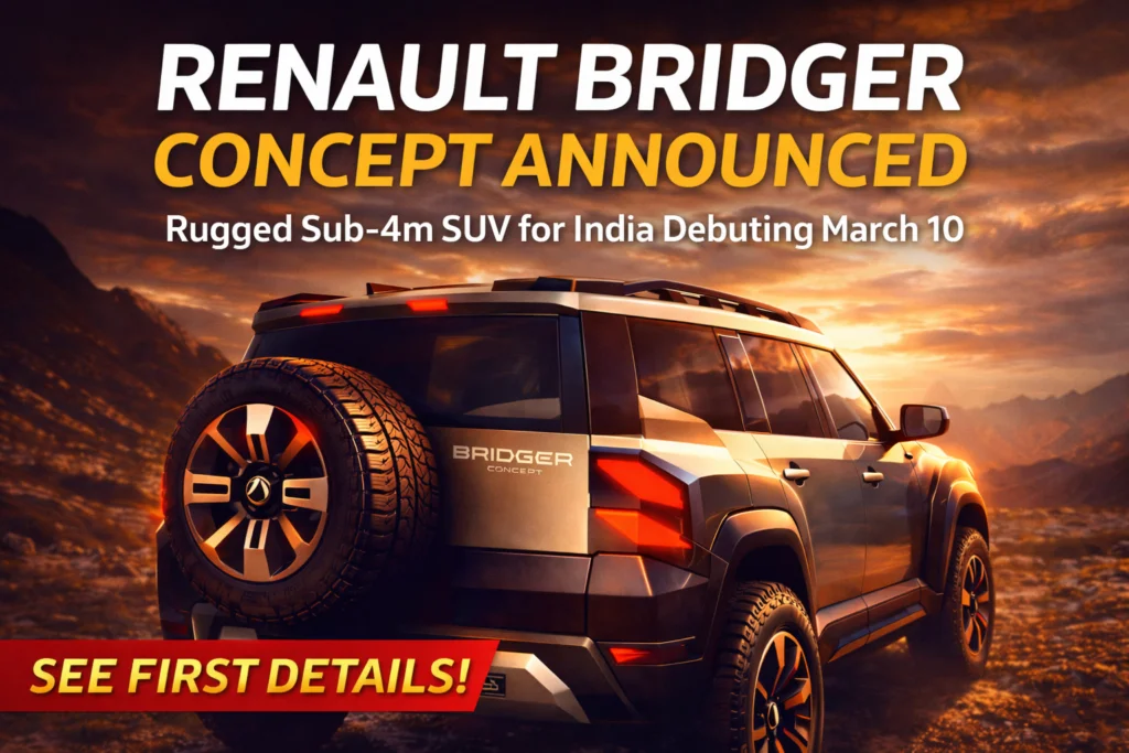 4 5 رينو تكشف صورًا تشويقية لسيارتها القادمة «بريدجر»… تصميم جديد يفتح فصلًا مختلفًا في عالم رينو
