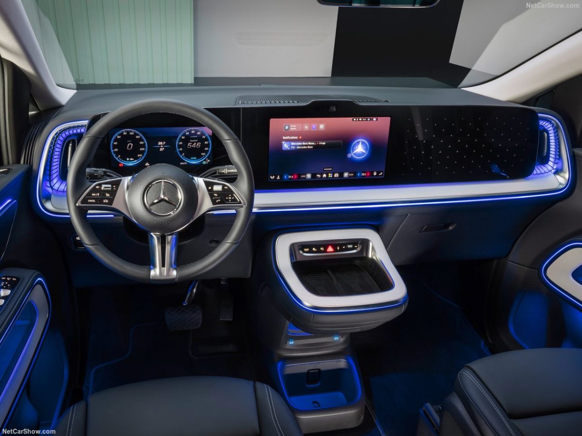 7 4 الكشف عن مرسيدس - بينز VLE الفاخرة بتصميم عصري ومقصورة مليئة بالشاشات والتقنيات المتقدمة