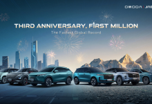 OMODAJAECOO THIRD ANNIVERSARY FIRST MILLION The Fastest Path to Global Success أومودا وجايكو تُحققان إنجاز المليون سيارة عالميًا وتستعرضان قوتهما التكنولوجية في معرض بكين الدولي للسيارات