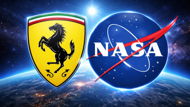 شعار فيراري وناسا في الفضاء فيراري وناسا تتحدان لتطوير "لوتشي" الكهربائية بتقنية تسارع مستوحاة من رواد الفضاء!